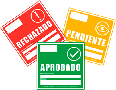 Certificado rojo verde y amarillo